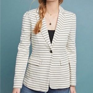 François by Anthropologie , nautical style jersey knit blazer